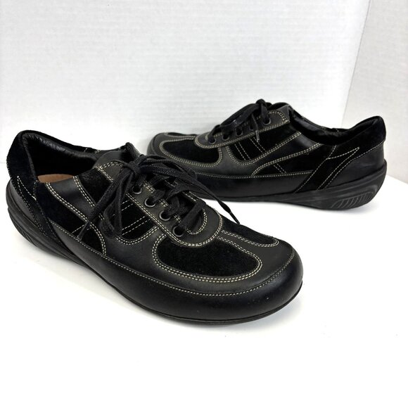 Birkenstock Shoes - Birkenstock Footprints Leather Lace Up Walking Shoes Womens 8 39 Black Sneakers